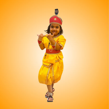 Fancy Traditional Shri Krishna Dress Set with Kurta & Dhoti – 10PC