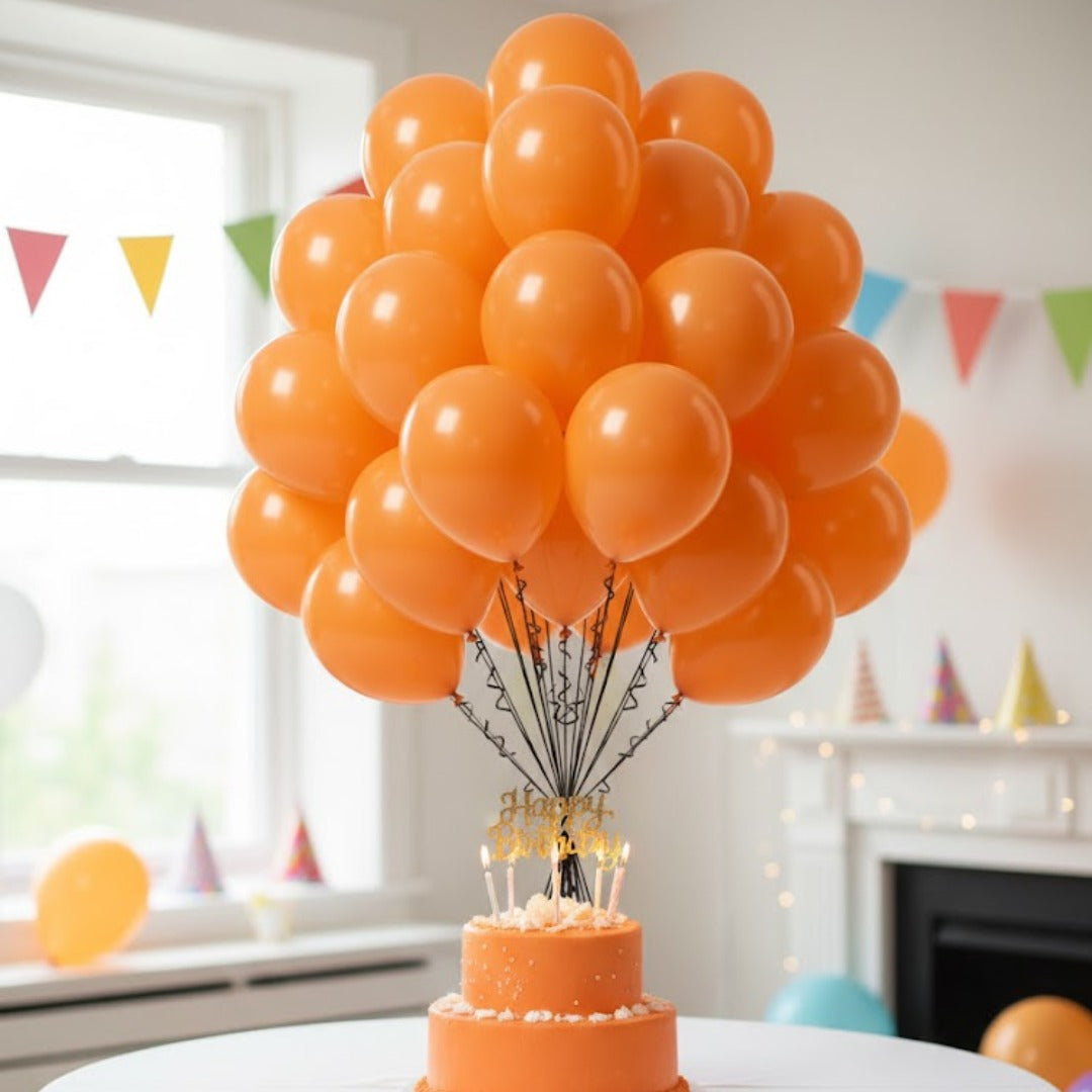 Balloon in a Can Orange Latex Balloons (Pack of 20)