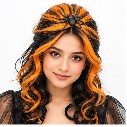 Half Black & White Twin Tails Cosplay Wig | Two-Tone Fancy Dress Wig for Halloween, Anime-Inspired Looks & Costume Parties