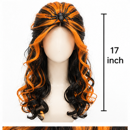 Half Black & White Twin Tails Cosplay Wig | Two-Tone Fancy Dress Wig for Halloween, Anime-Inspired Looks & Costume Parties