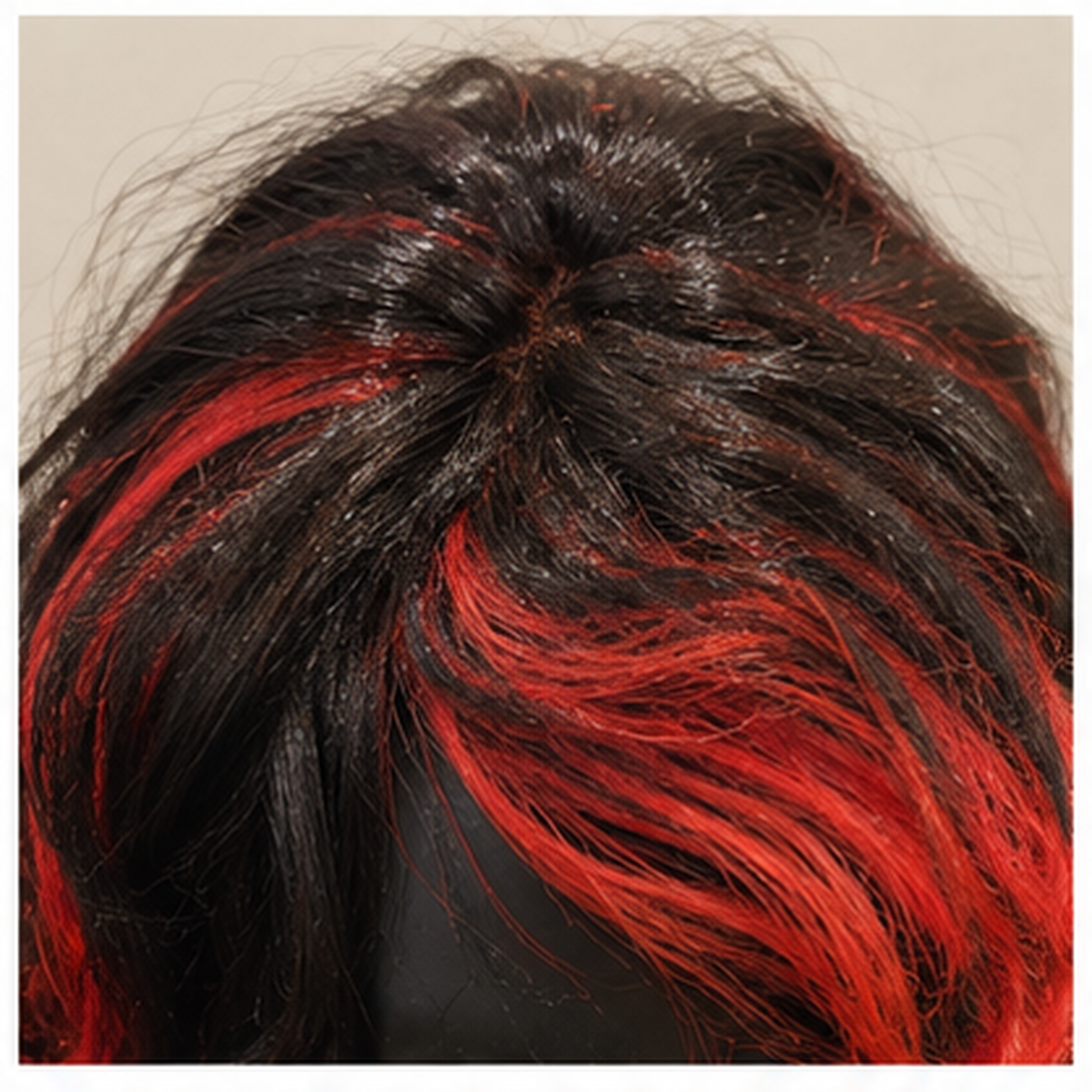 "Black & Red Highlight Body Wave Wig | Long Wavy Cosplay Wig for Halloween, Fancy Dress & Theme Parties  "