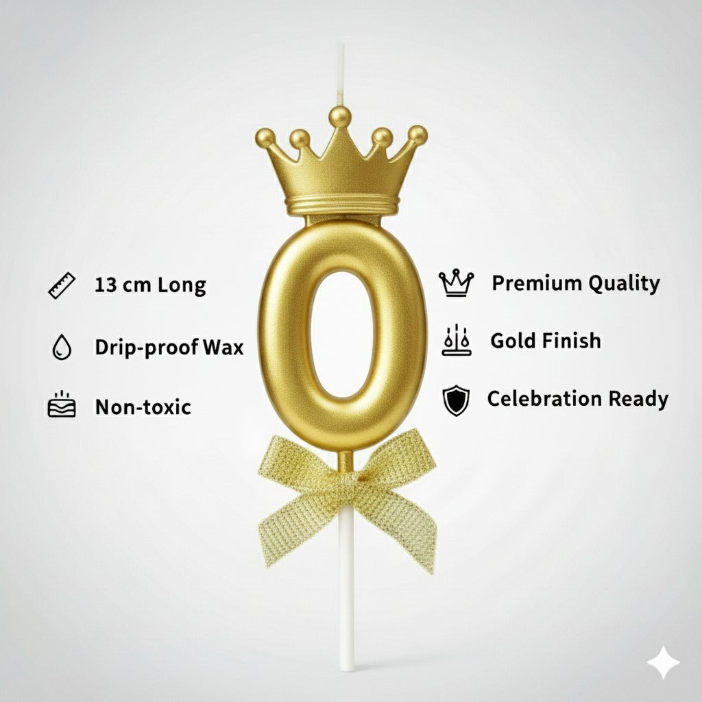 Golden Crown Numerical Candle No. 0