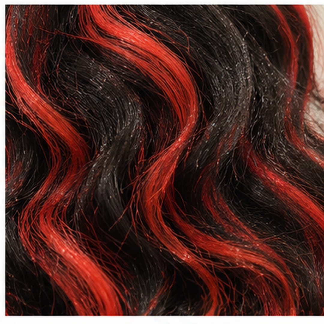 "Black & Red Highlight Body Wave Wig | Long Wavy Cosplay Wig for Halloween, Fancy Dress & Theme Parties  "