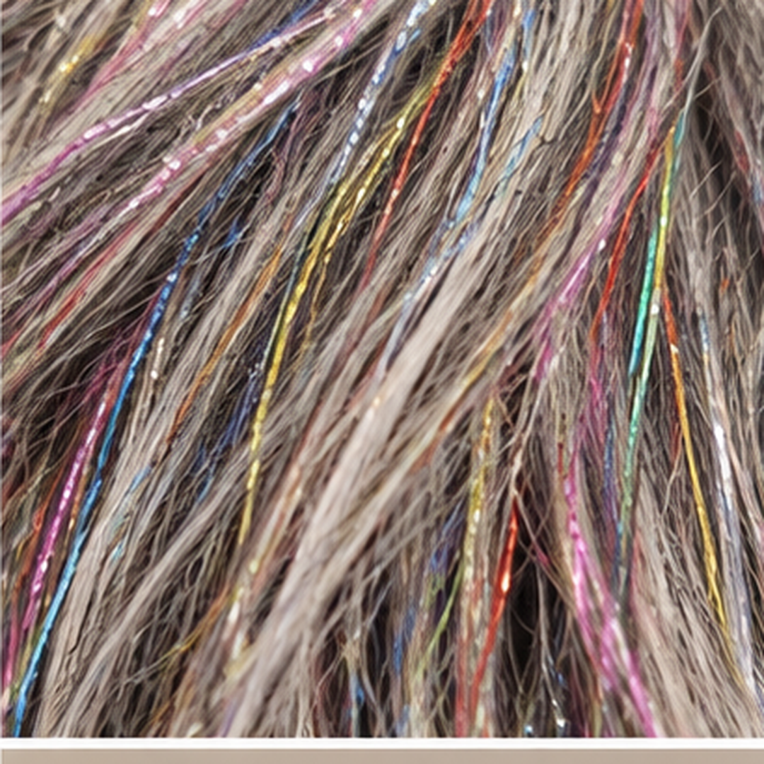 Grey & Silver Sparkly Hair Wig for Halloween, Cosplay & Fancy Dress Parties