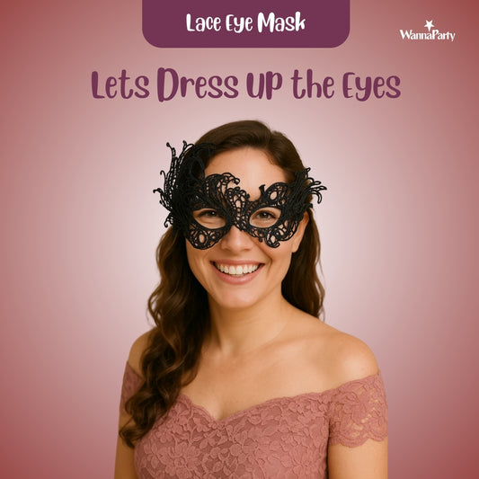 Masquerade Wild Butterfly Black Wired Eye Masks - 1PC