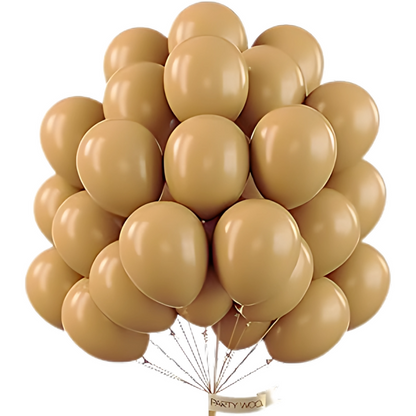Coffee Brown Color Latex Balloons 10" -  20PC