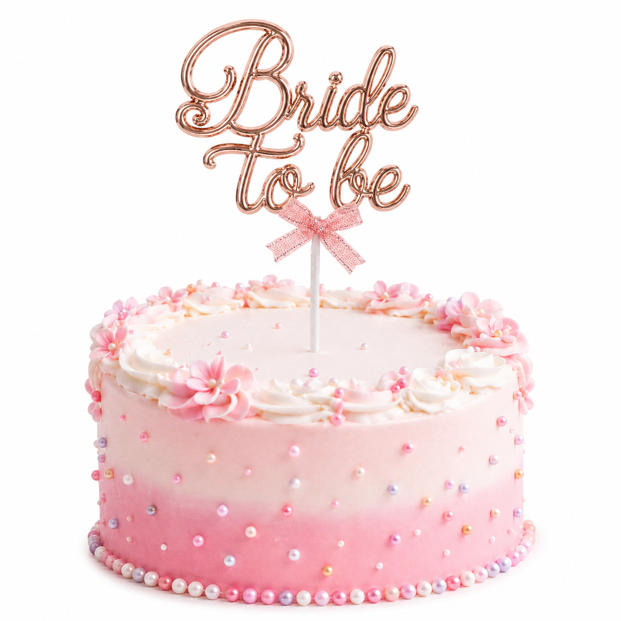 Bride To Be Cake Topper Rose Gold