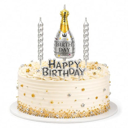 Champagne Golden and Silver Candle