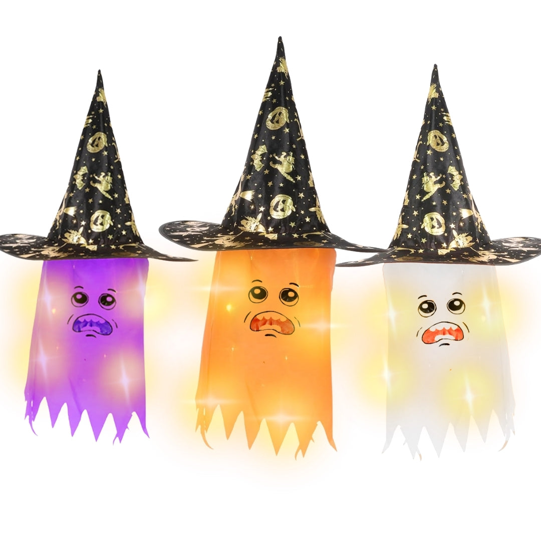 Witch Hat Hanging Decor for Halloween - 3PC