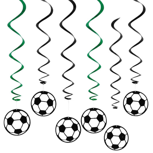 Soccer Swril Decoration - 6PC