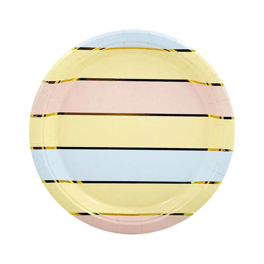 Rainbow Theme Party Cake/Starter Plates -  7 inches - 10PC