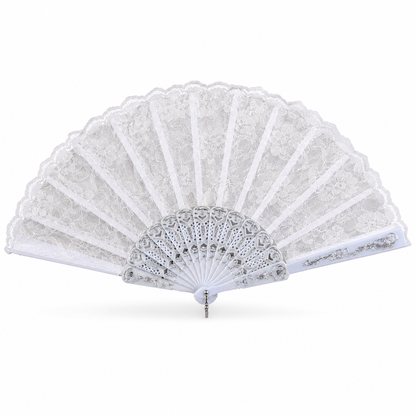 White Net Fan Wedding Favor
