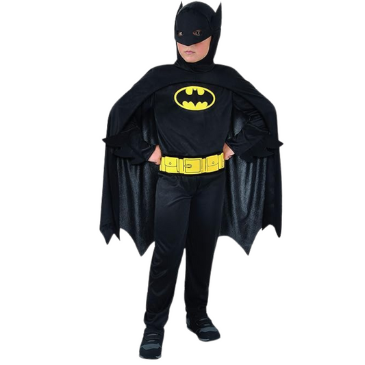 Deluxe Batman Muscular Costume w/Mask for Kids - Size L - Age 8 - 10 Year