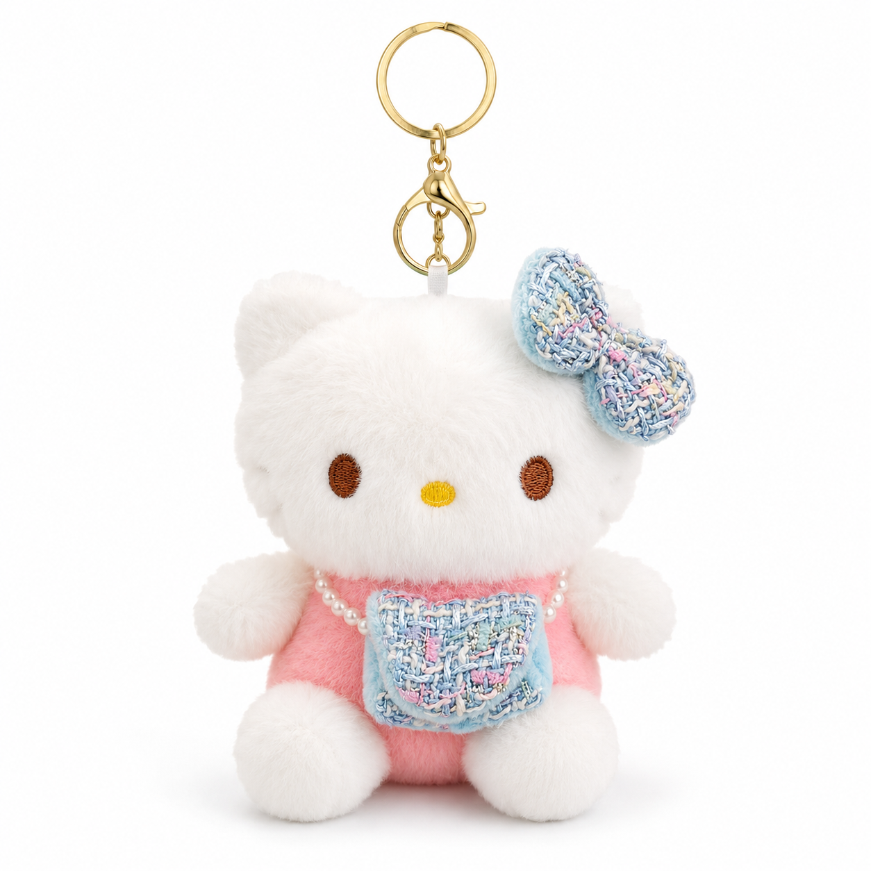 Hello Kitty Pink Plushy Keychain - Kawaii Bag Charm | Wanna Party - Image 2