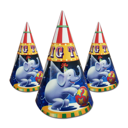 Circus Theme Party Paper Hat for Birthday/ Theme Party - 8Pc