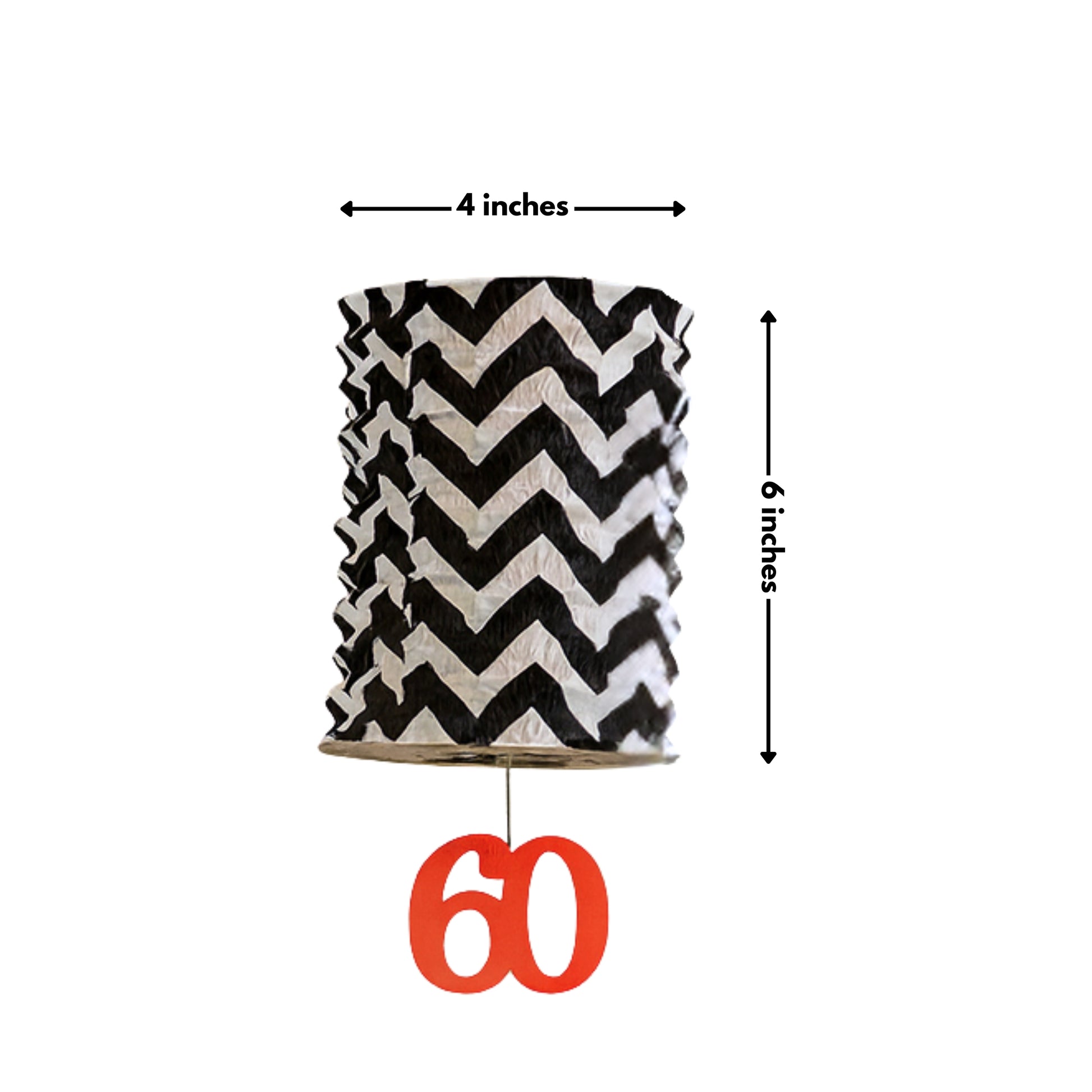 Happy 60th Birthday Lantern Garland 12FT - Diamond Jubilee Decor | Wanna Party - Image 3