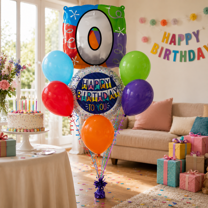 Alphabet "O" Printed Square Shaped Balloon Helium Supported for Birthday Boy/Girl Name Initiatls - 18 inches