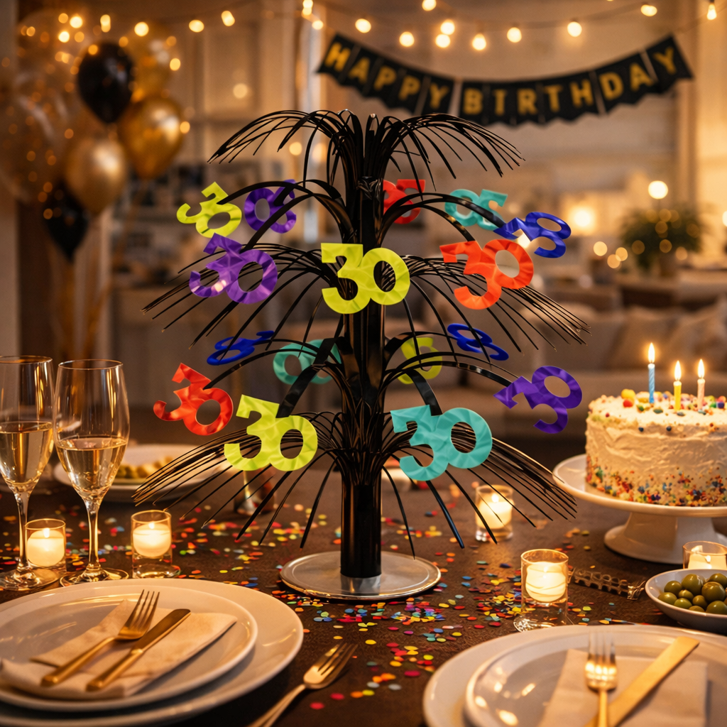 Happy 30th Birthday Table Centerpiece -  14 inches -1PC