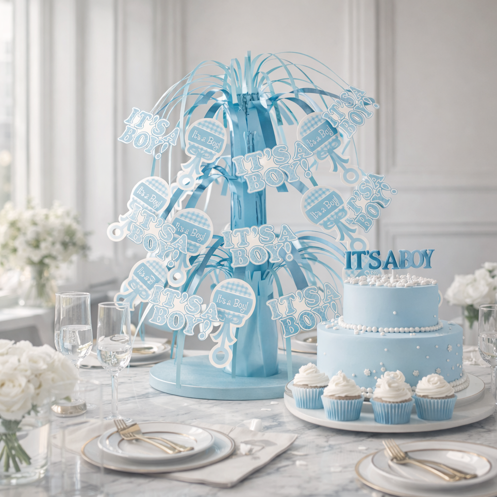 It’s a Boy Cascade Centerpiece