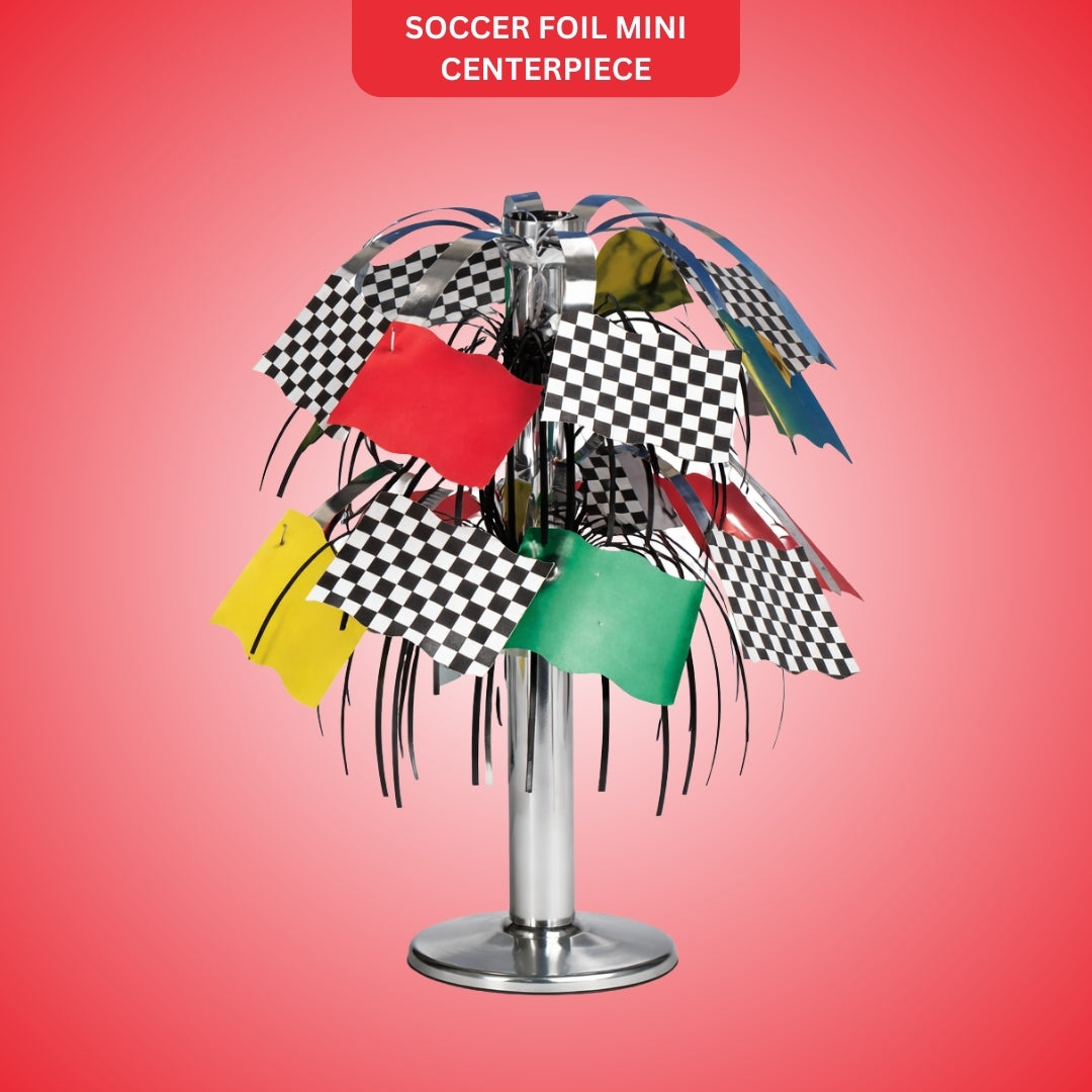 Racing Flag Cascade Centerpiece, 10.5 Inch