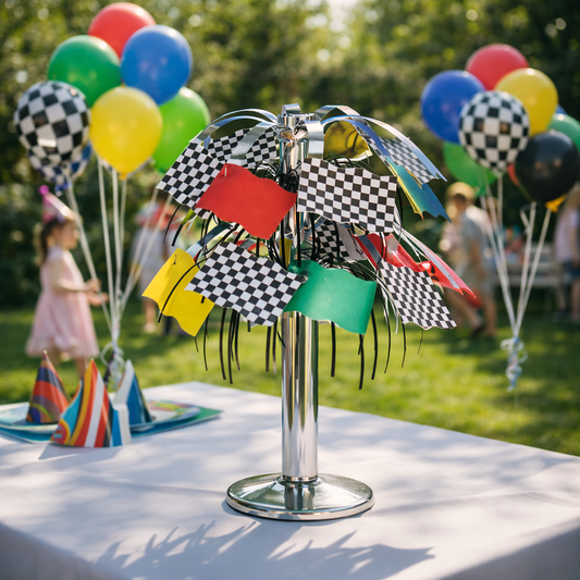 Racing Flag Cascade Centerpiece, 10.5 Inch