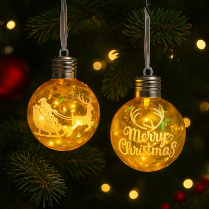 Light Up Fancy Hanging Balls for Christmas Decoratons - 1PC