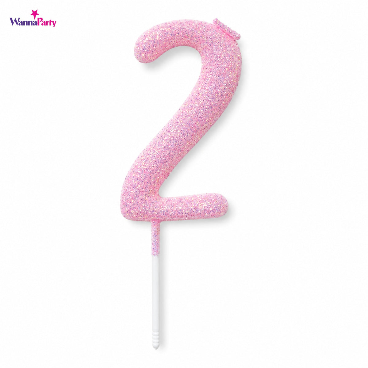 Glitter Designer Pink Candle No. 2