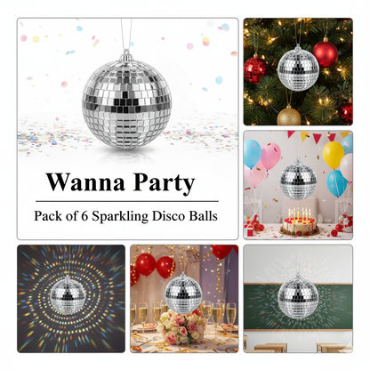 Disco Ball Hangings - 6PC