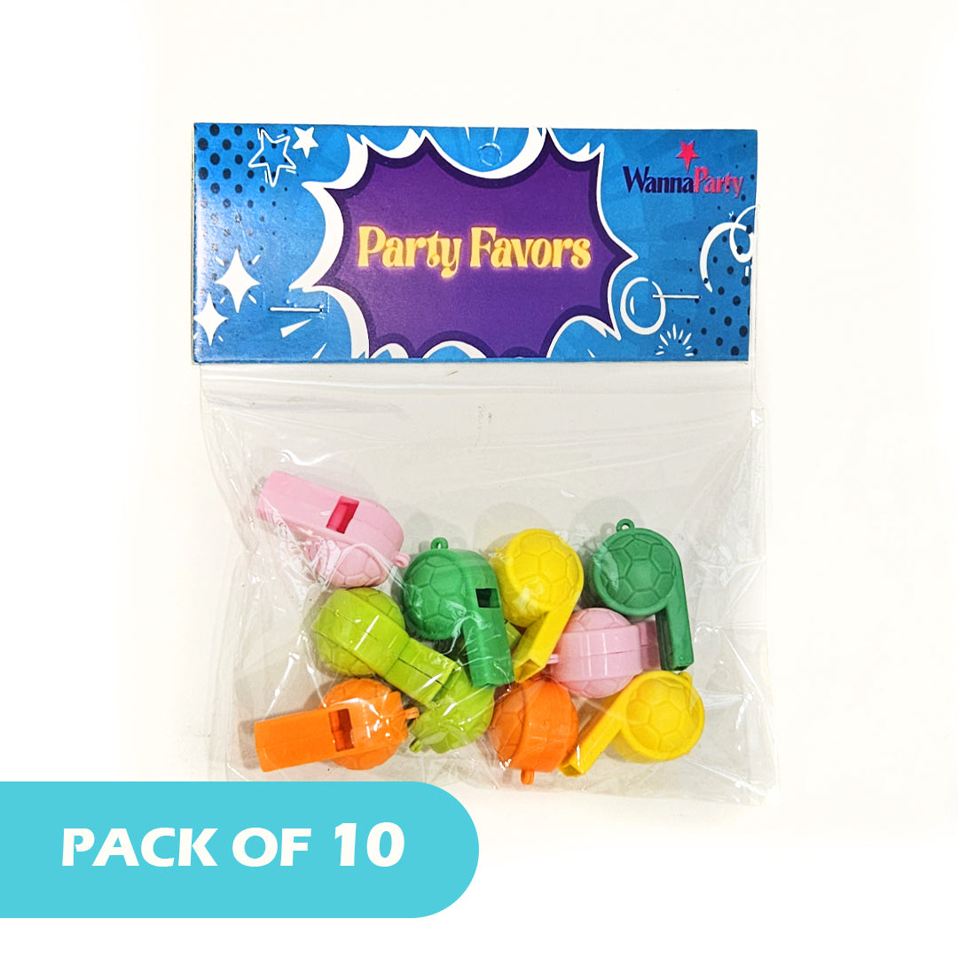 Mini Soccer Whistles 10PC - Fun Party Favors for Kids | Wanna Party - Image 4