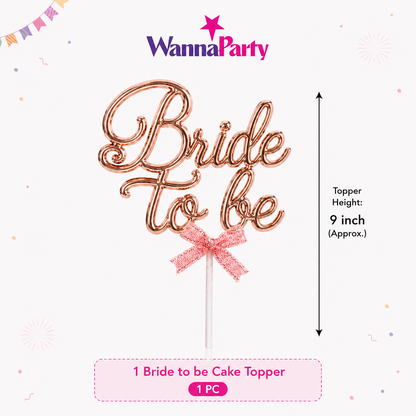 Bride To Be Cake Topper Rose Gold