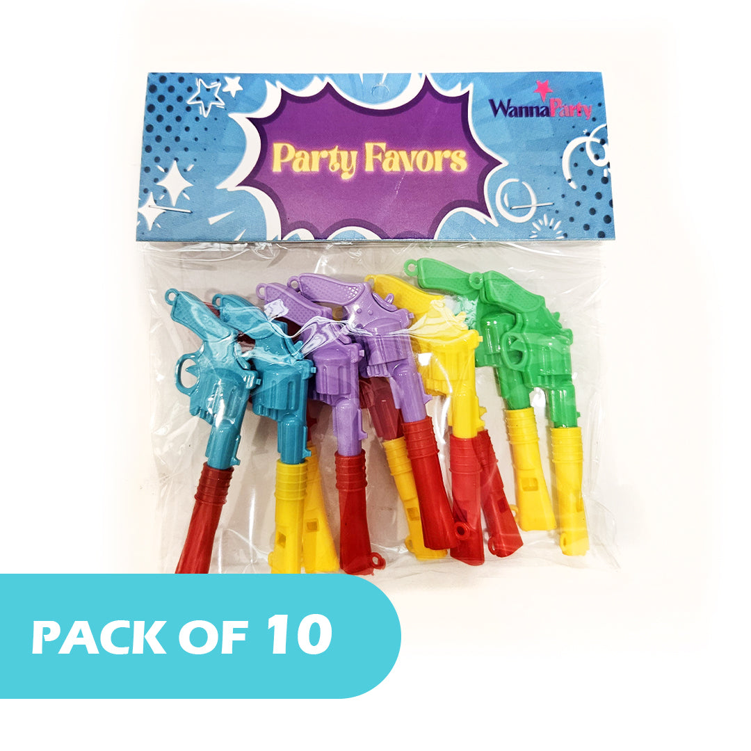 Mini Toy Gun Whistles 10PC - Fun Party Favors for Kids | Wanna Party - Image 3