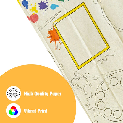Paint & Art Theme Tablecover for Kids -  54 Inches X 96 inches - 1PC