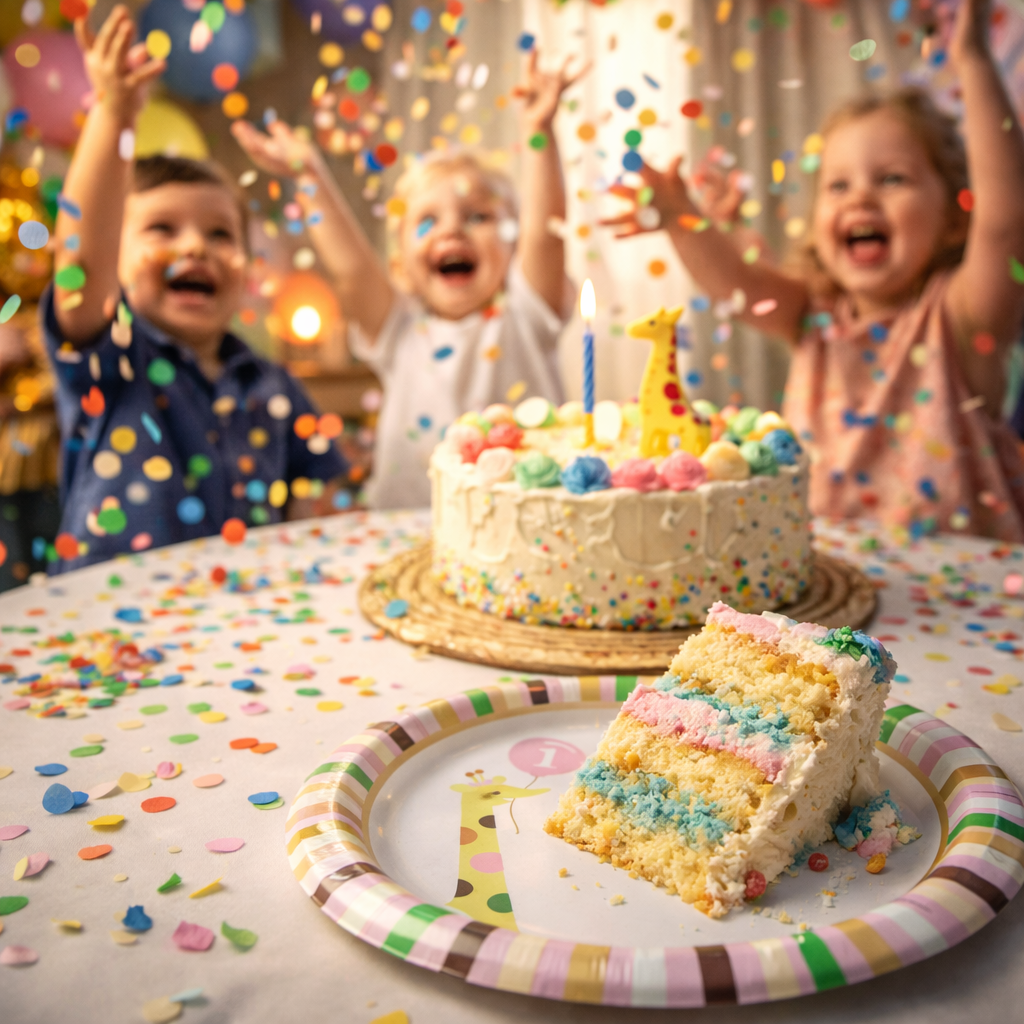 Happy 1st Birthday Party Paper Plates - 9 inches - 8PC