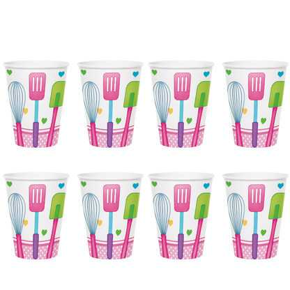 Little Chef Paper Cups - Pack of 8 | Kids Birthday Party Supplies