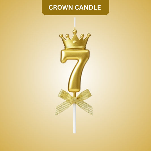 Golden Crown Numerical Candle No. 7