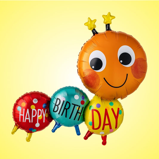 Caterpillar Shaped Foil Balloon - Air Filled - 1PC