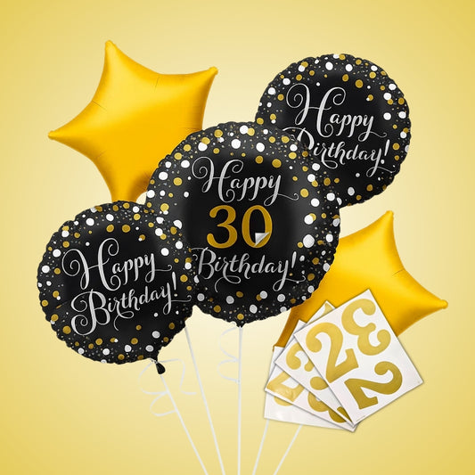 Sparkling Peronsalized Balloon Bouquet - Set of 5