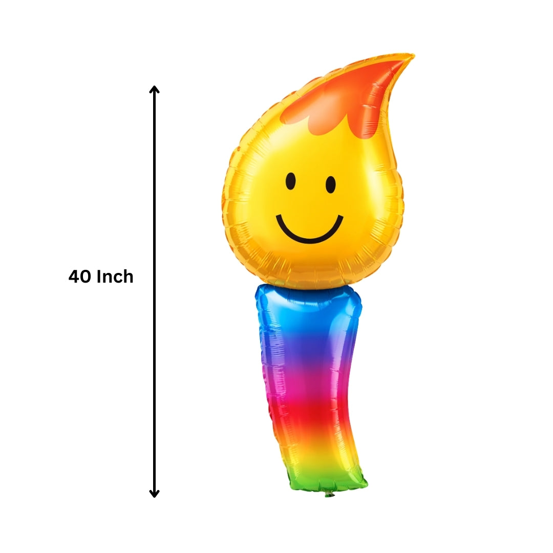 Birthday Candle Foil Balloon 40 Inch P35 | Smiley Birthday Party Decoration Balloon