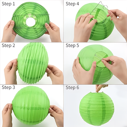 Multicolor Paper Lanterns Set 10Pcs - Party Hanging Decor | Wanna Party - Image 3