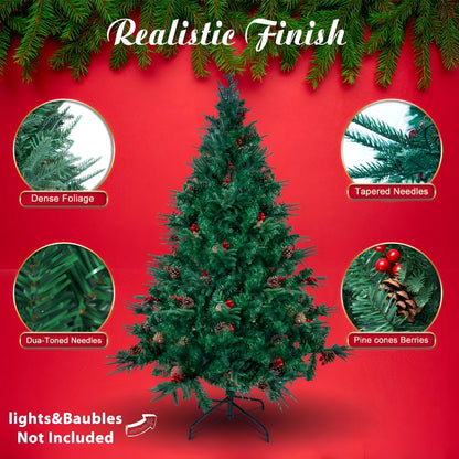 Pine & Cherry Fancy Christmas Tree - 7FT