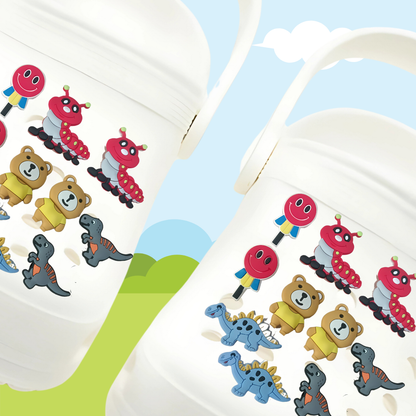 Jungle Animal Shoe Charms Set - 10 PC