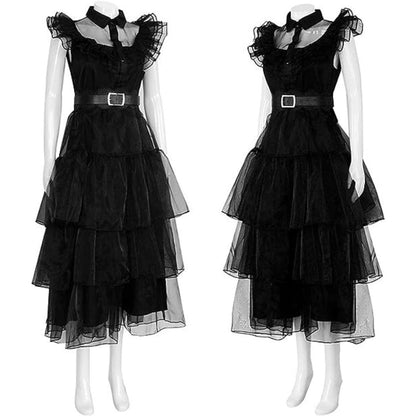 The Adams Family Wednesday Halloween Costume for Kids Size Age 7 to 9  Size L