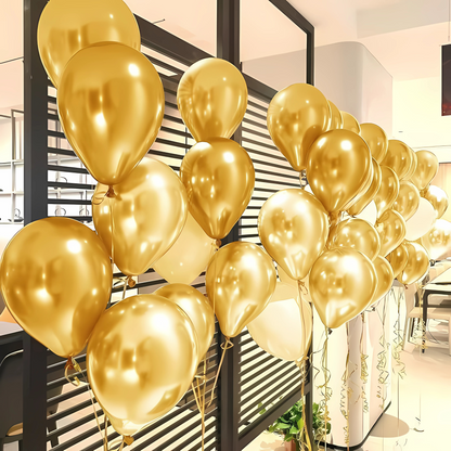 Gold Chrome Balloon - 10 inches - 50PC