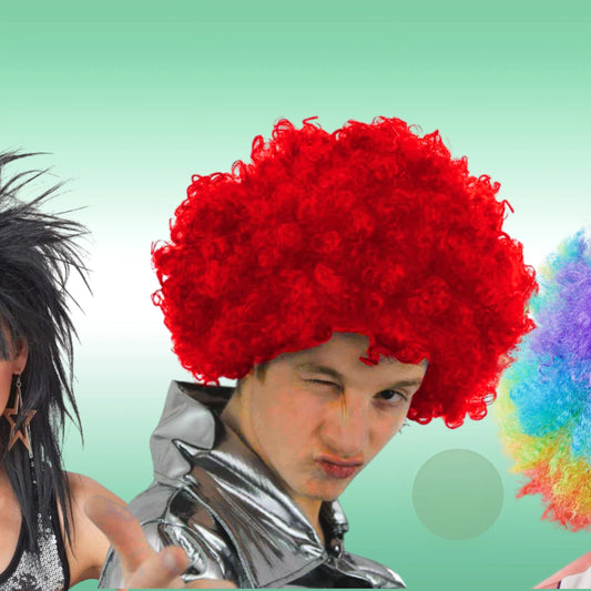 Dense Afro Wigs Red