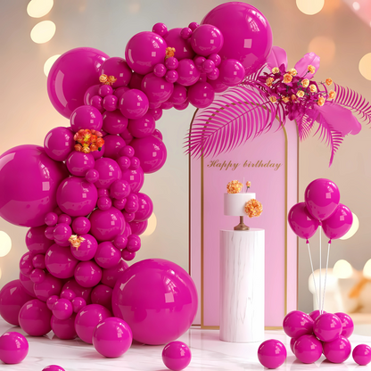 Hot Pink Latex / Rubber Balloons - 9 inches - Bulk Pack - 50PC