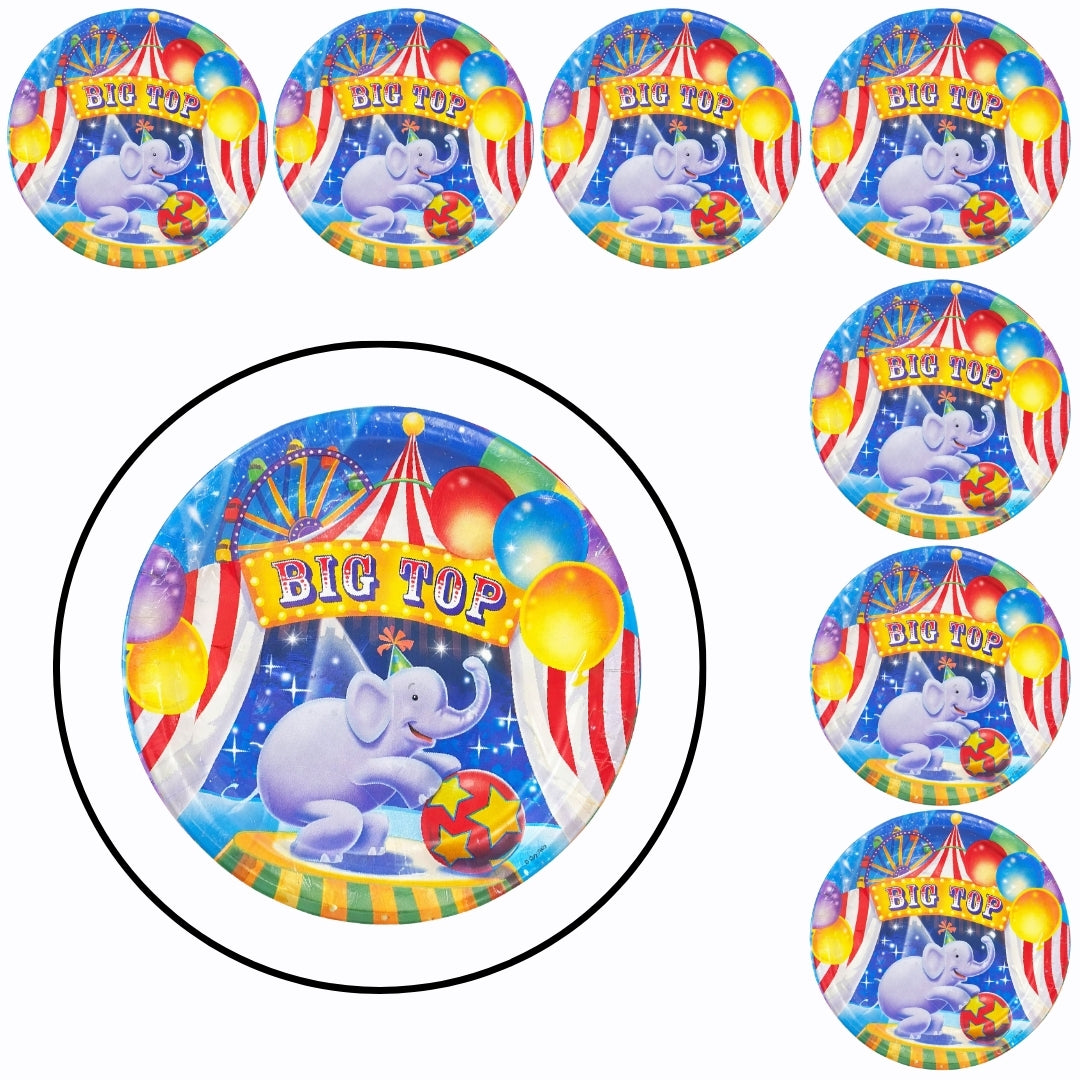 CIRCUS PARTY LUNCH PLATES 9" - 8CT