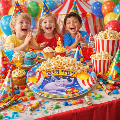CIRCUS PARTY LUNCH PLATES 9" - 8CT