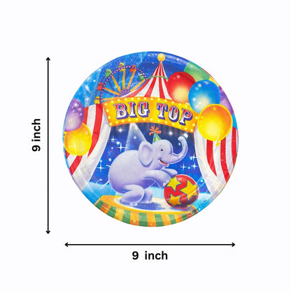 CIRCUS PARTY LUNCH PLATES 9" - 8CT