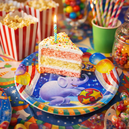 CIRCUS PARTY LUNCH PLATES 9" - 8CT