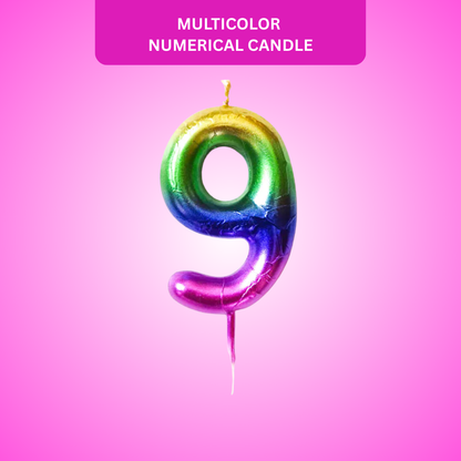 Number 9 Multicolor Candle - 1PC